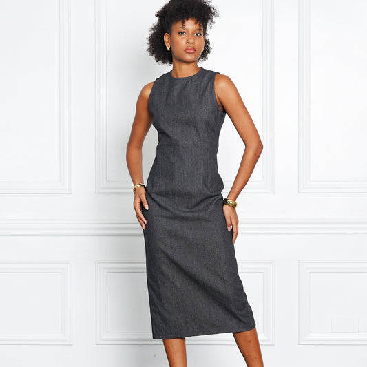 Gianna Sleek Denim Sheath Dress
