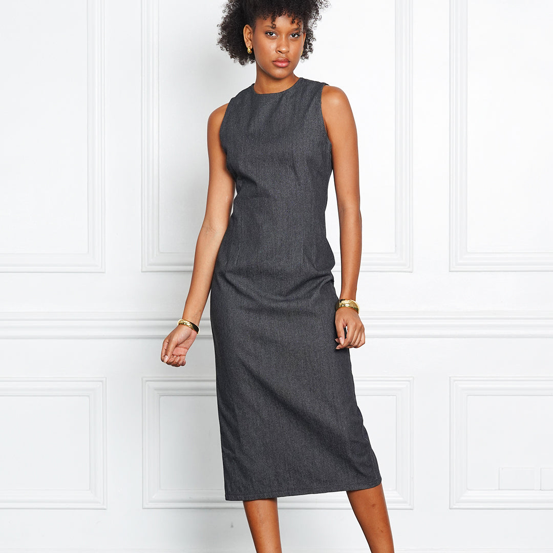 Gianna Sleek Denim Sheath Dress