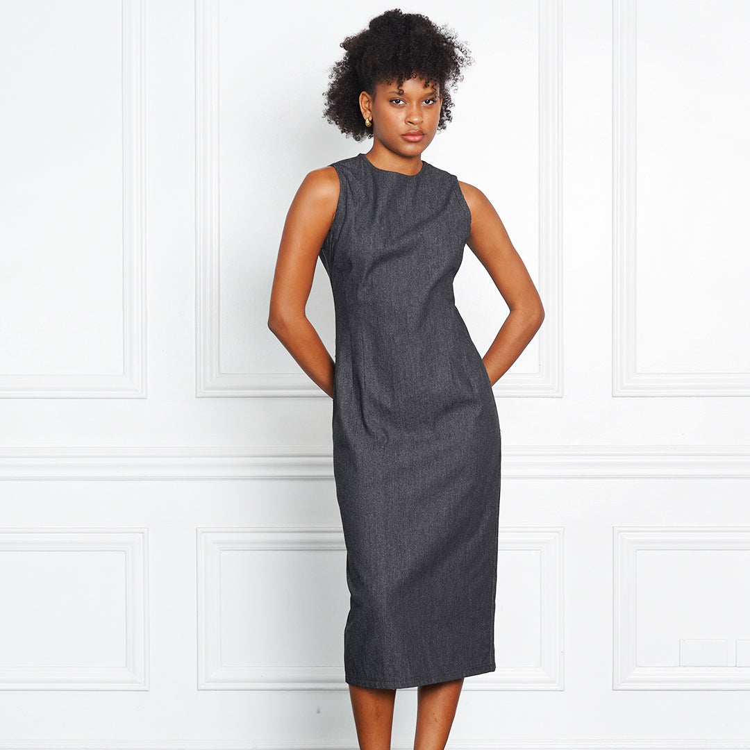 Gianna Sleek Denim Sheath Dress