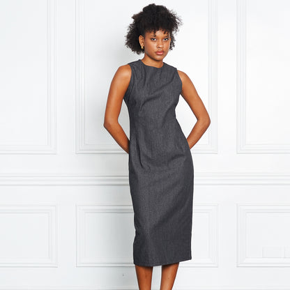 Gianna Sleek Denim Sheath Dress