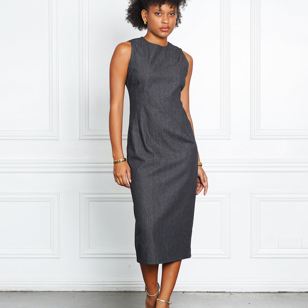 Gianna Sleek Denim Sheath Dress