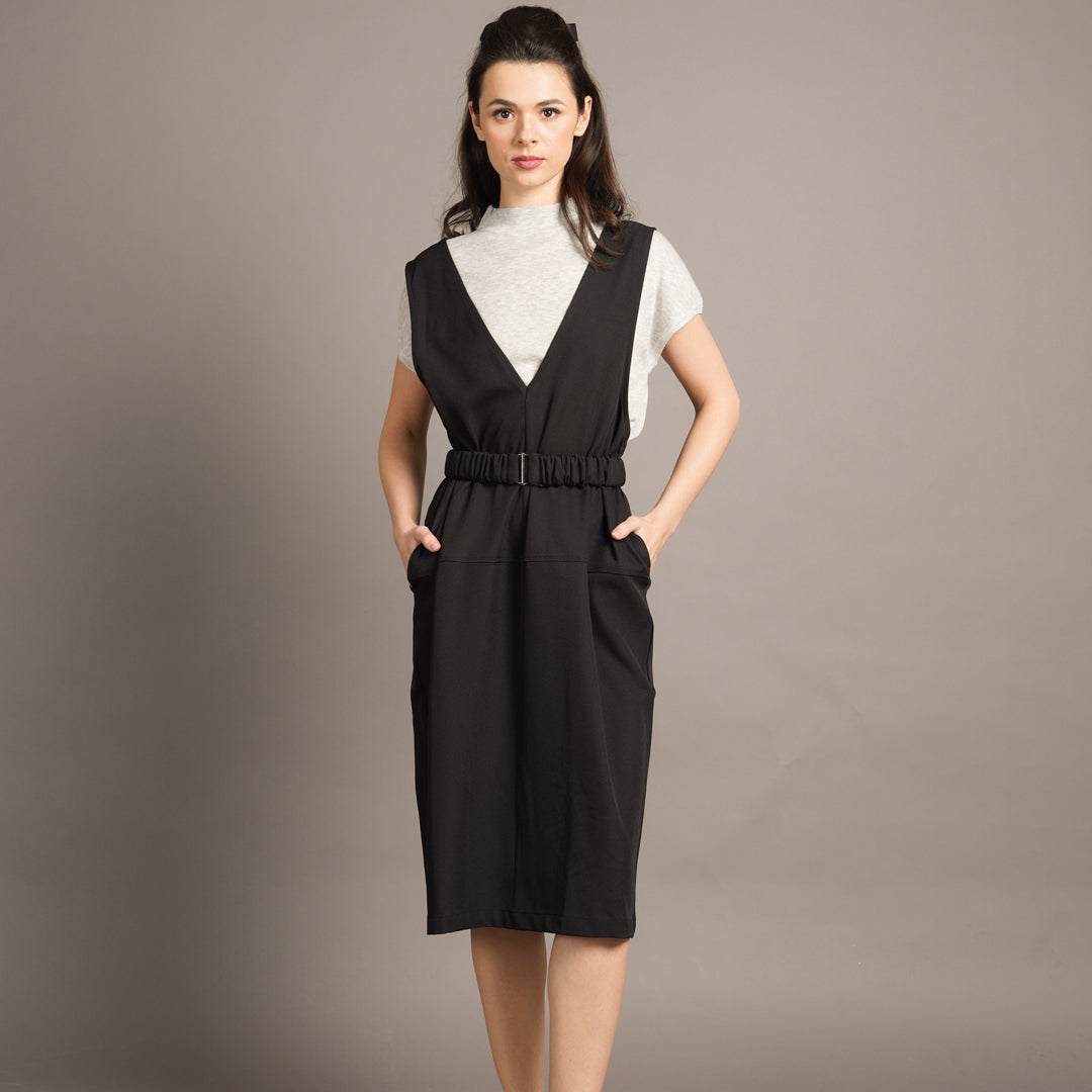 Juliet V-neck Belted Dress