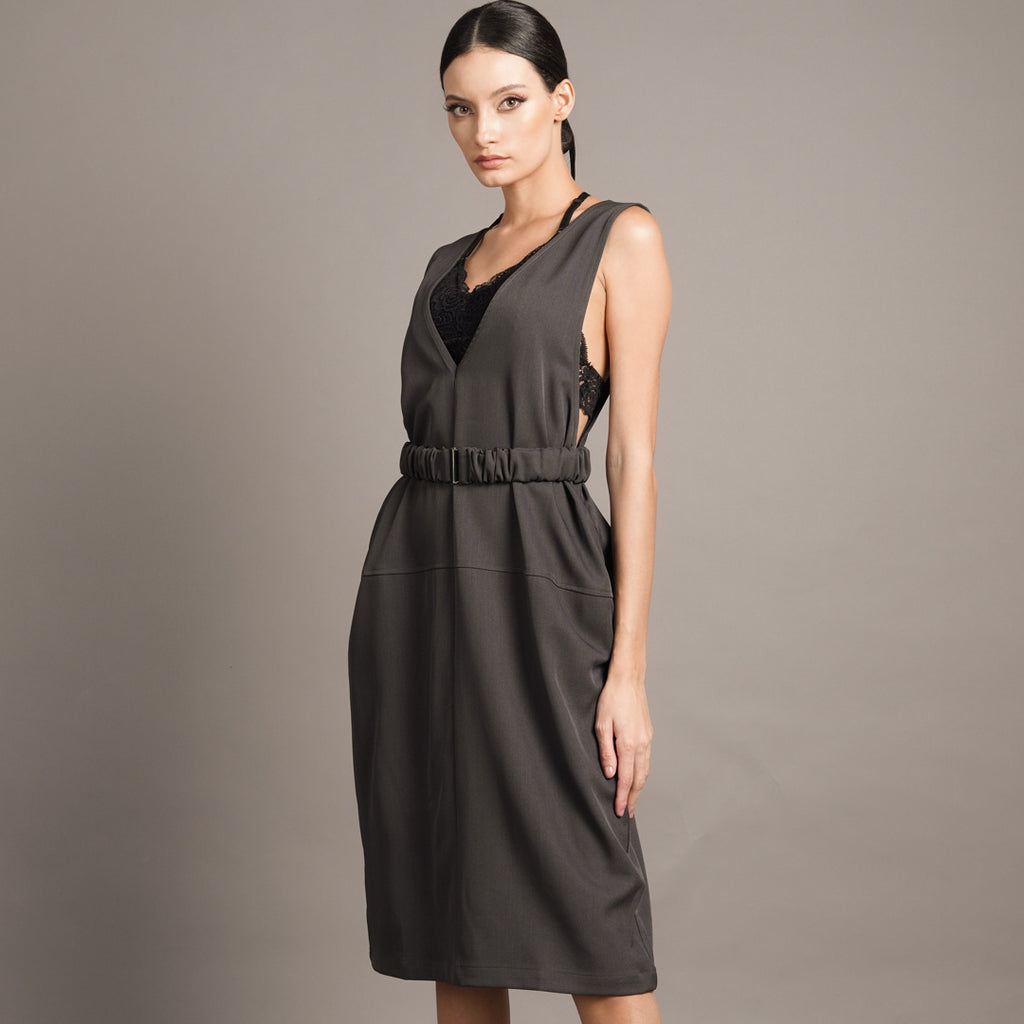 Juliet V-neck Belted Dress