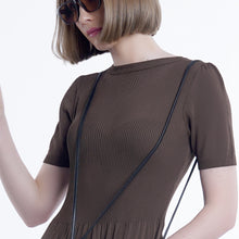 Load image into Gallery viewer, Isla Rib Knit Short Sleeves Midi Dress
