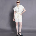 Glenda Full Front Zipper Skirt Dress