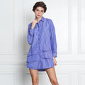 Ivy Cascade Tiered Shirtdress