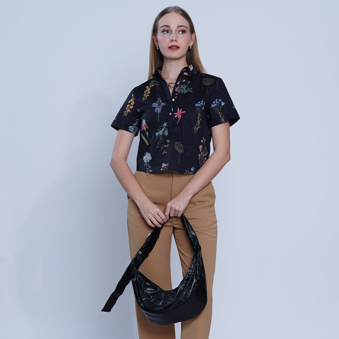 Lindsay Vintage-Inspired Herbarium Botanical Blouse