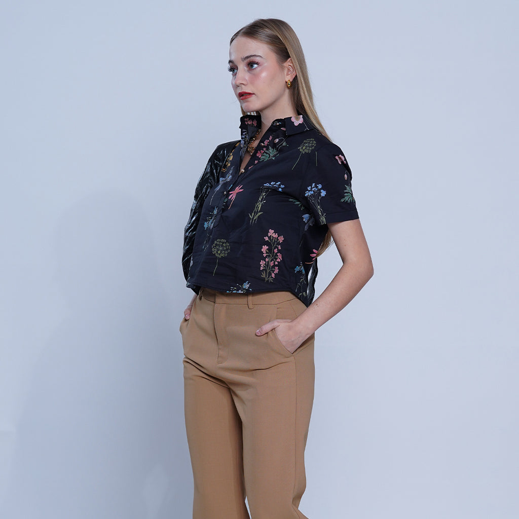 Lindsay Vintage-Inspired Herbarium Botanical Blouse