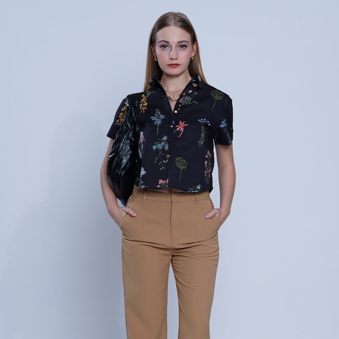 Lindsay Vintage-Inspired Herbarium Botanical Blouse
