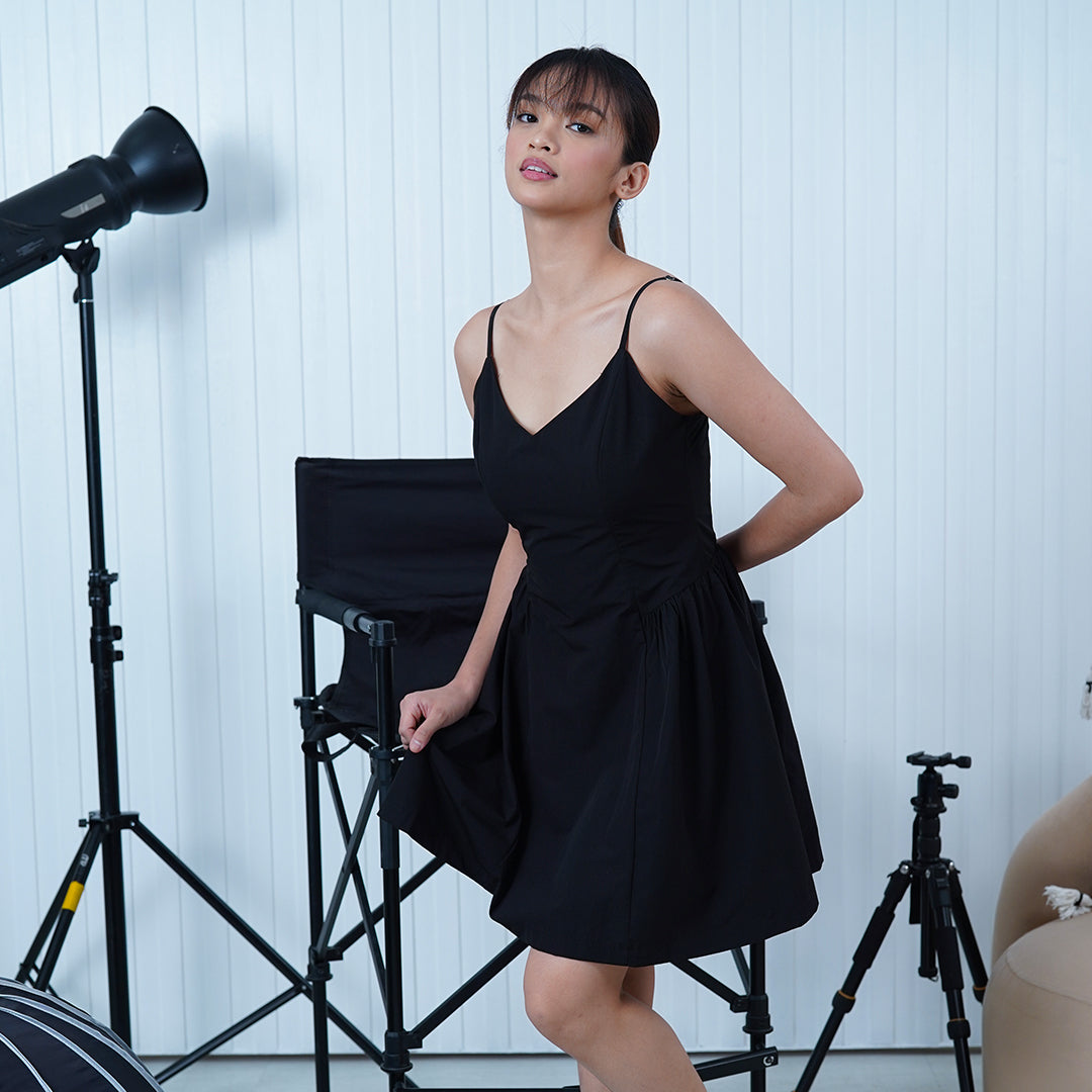Alina Pleated Flare Dress