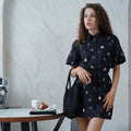 Faye Printed Puff Sleeves with Lining Dress
