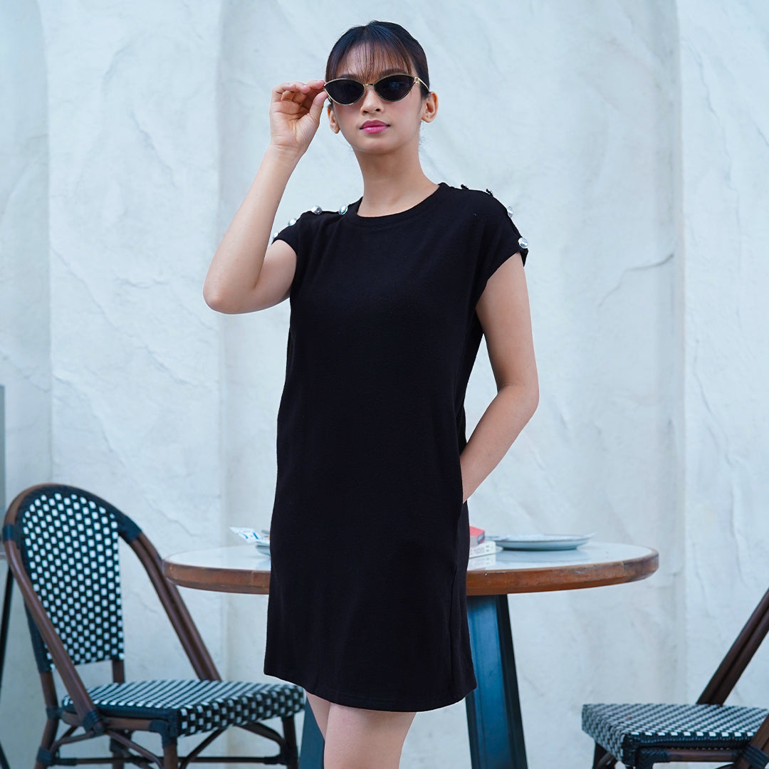 Freya Structured Sleeveless Shift Dress