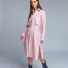 Load image into Gallery viewer, Diana Striped Belted Shirt Dress
