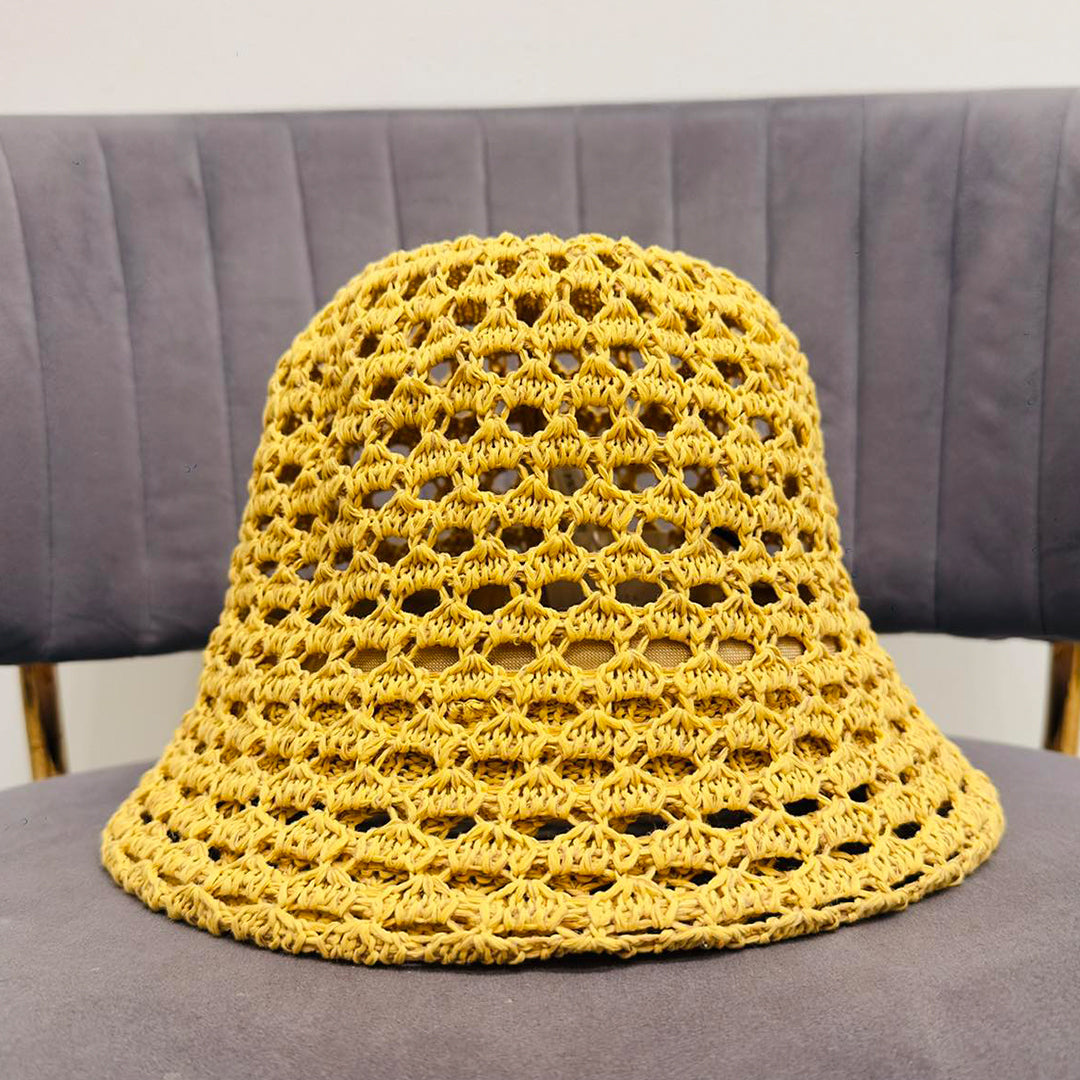 Emilia Crochet Mesh Bucket Hat