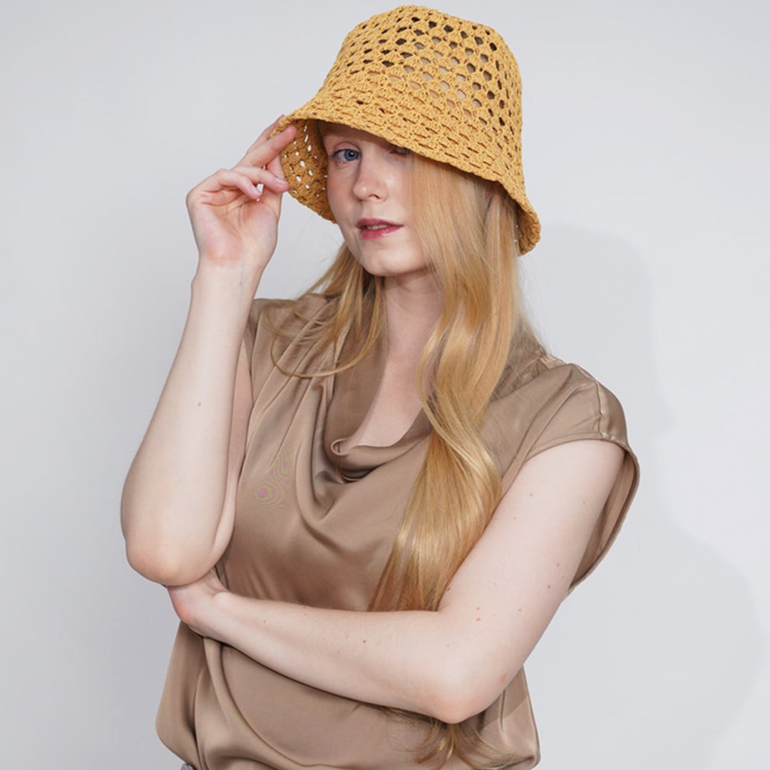 Emilia Crochet Mesh Bucket Hat