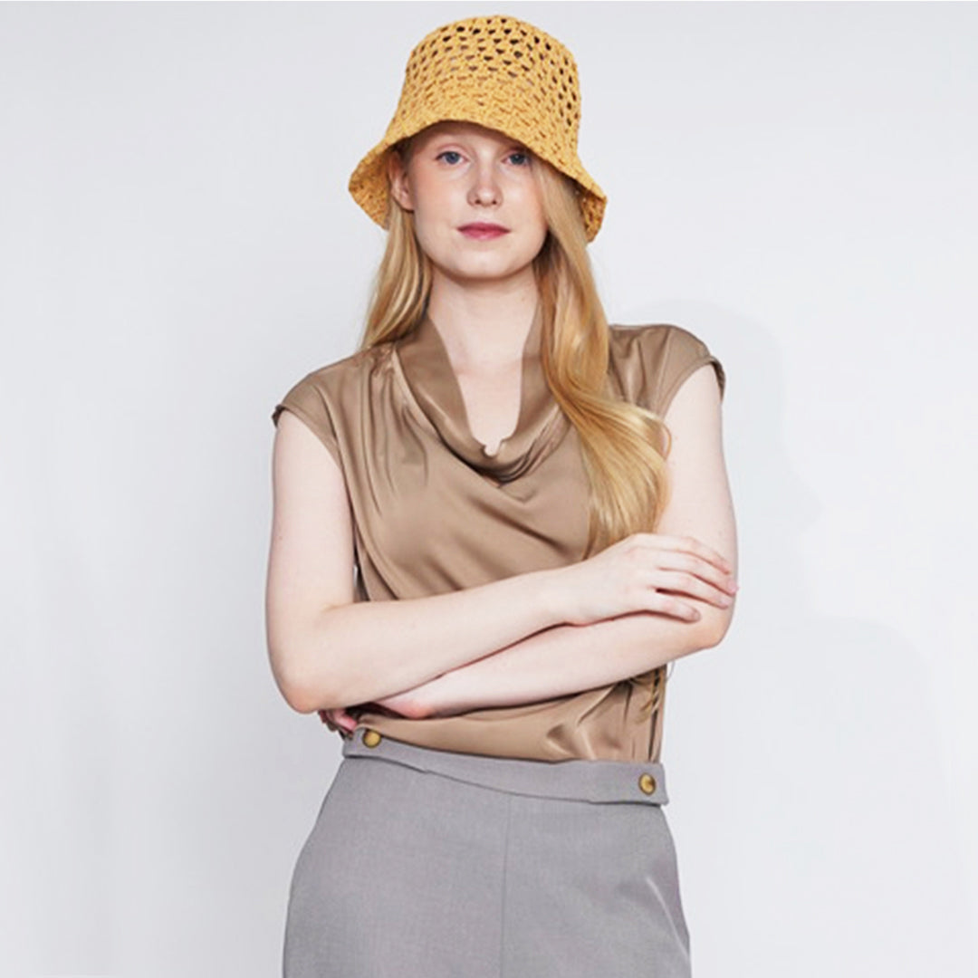 Emilia Crochet Mesh Bucket Hat