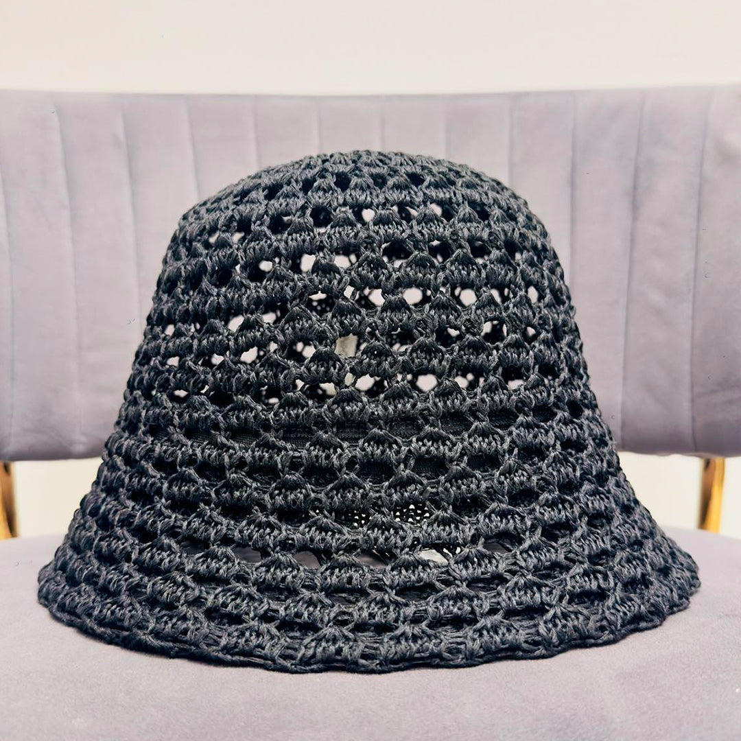 Emilia Crochet Mesh Bucket Hat