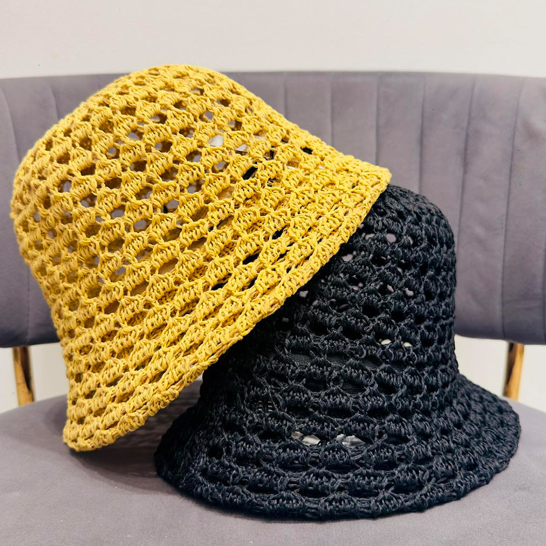 Emilia Crochet Mesh Bucket Hat