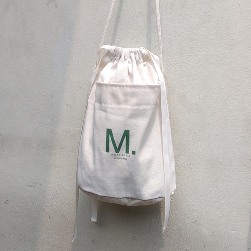 Canvas Drawstring Bucket Bag