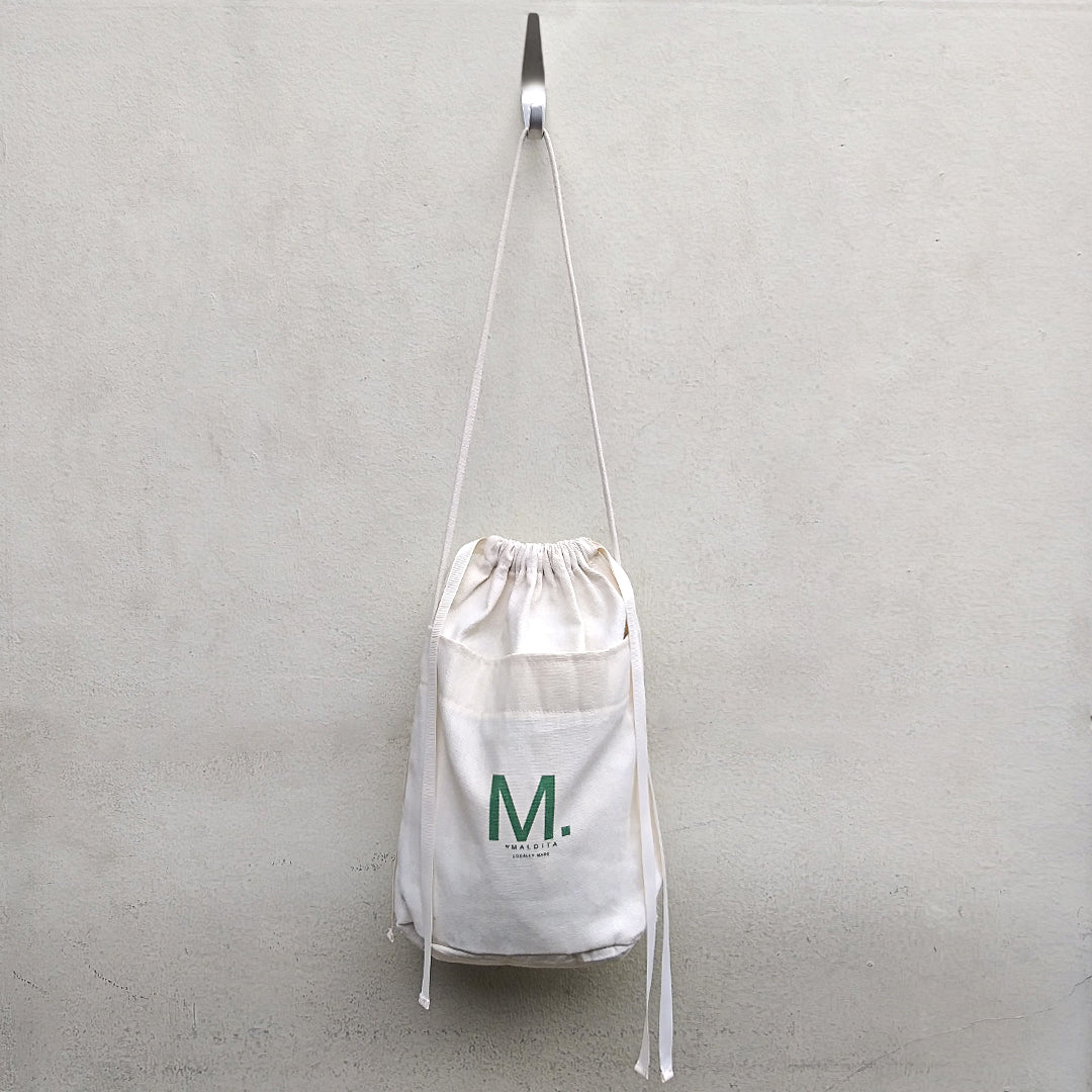 Canvas Drawstring Bucket Bag