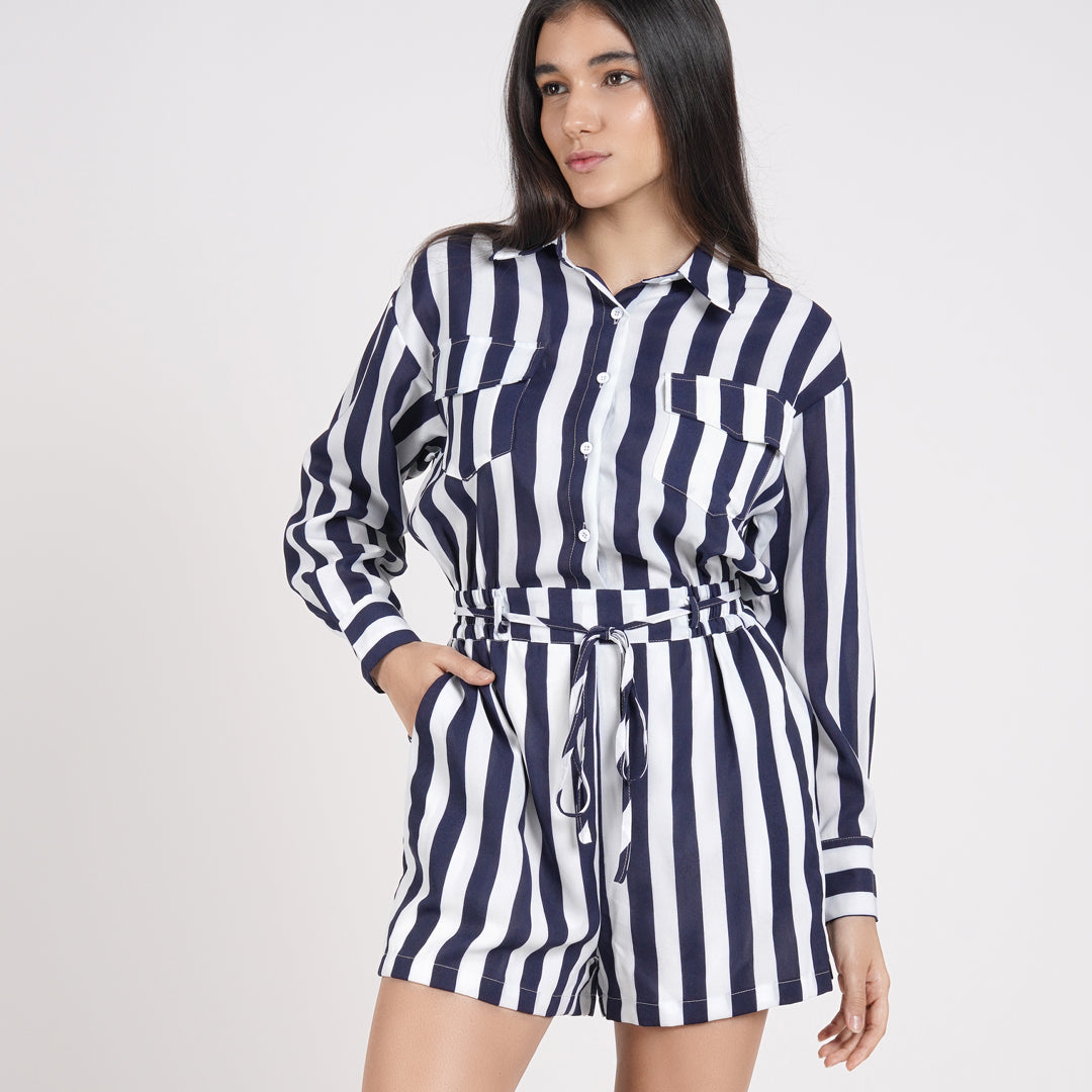 Elliana Stripes Romper