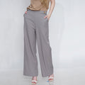 Gella Button-Detail High-Waisted Pants