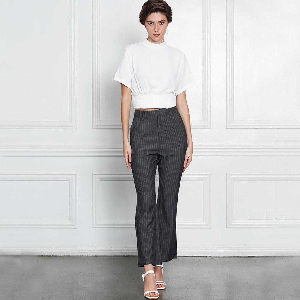 Izaiah Striped Suiting Fabric Trousers