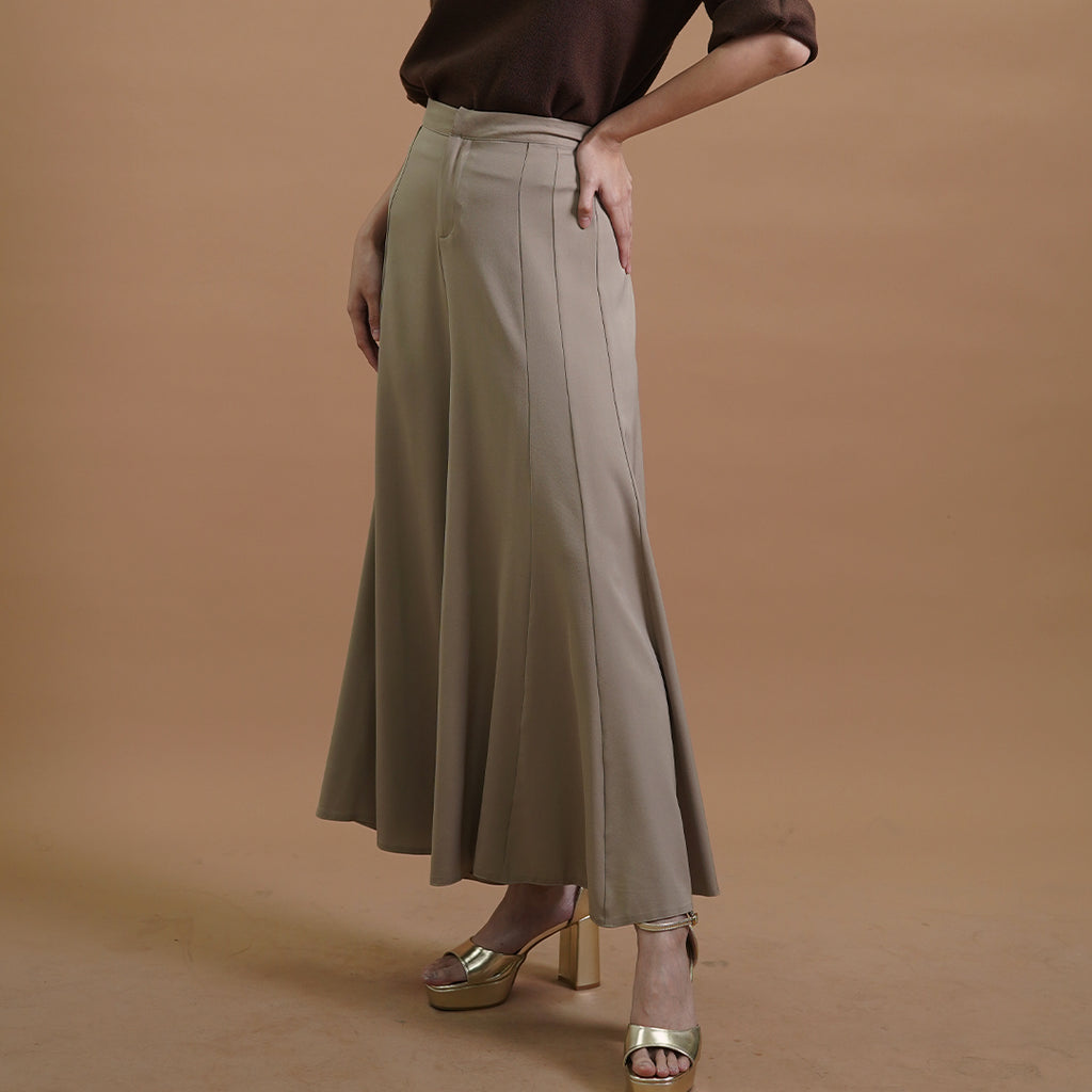 Itzel High-Waisted Flared Wide-Leg Pants
