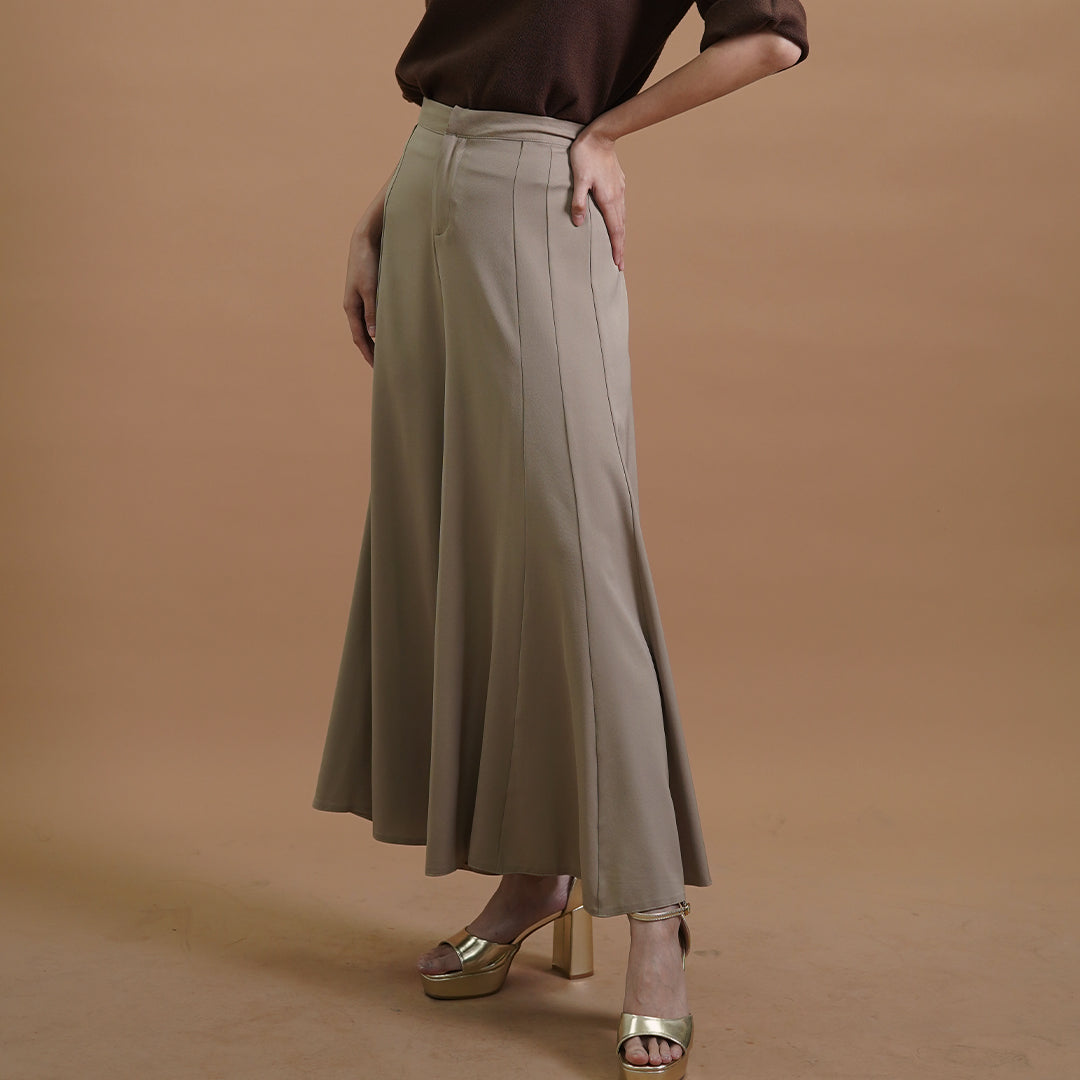Itzel High-Waisted Flared Wide-Leg Pants