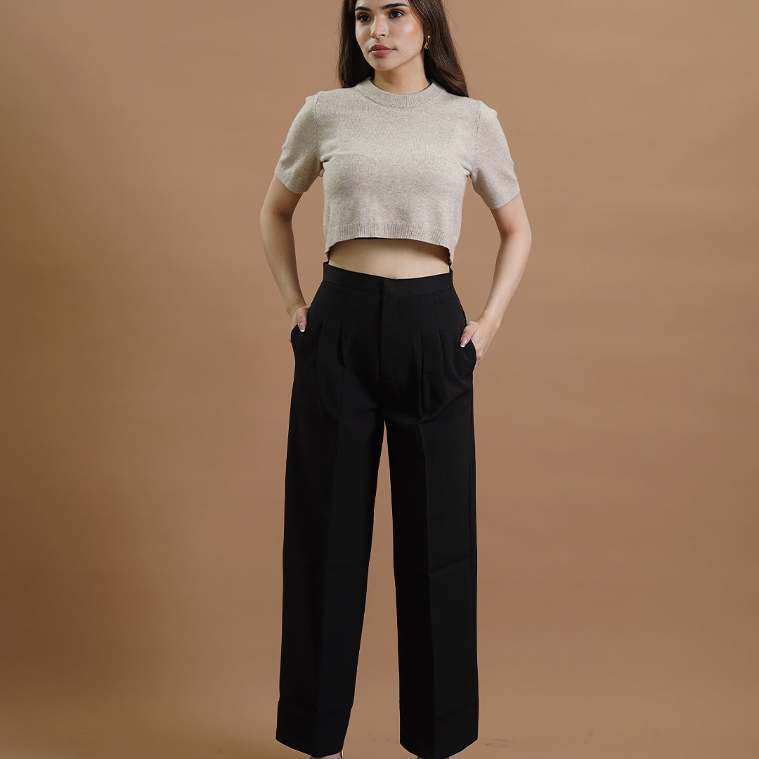 Ivee Tailored Straight-Leg Slanted Pocket Trousers