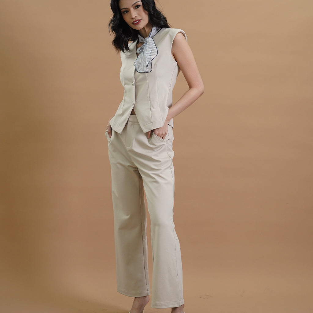 Ivee Tailored Straight-Leg Slanted Pocket Trousers