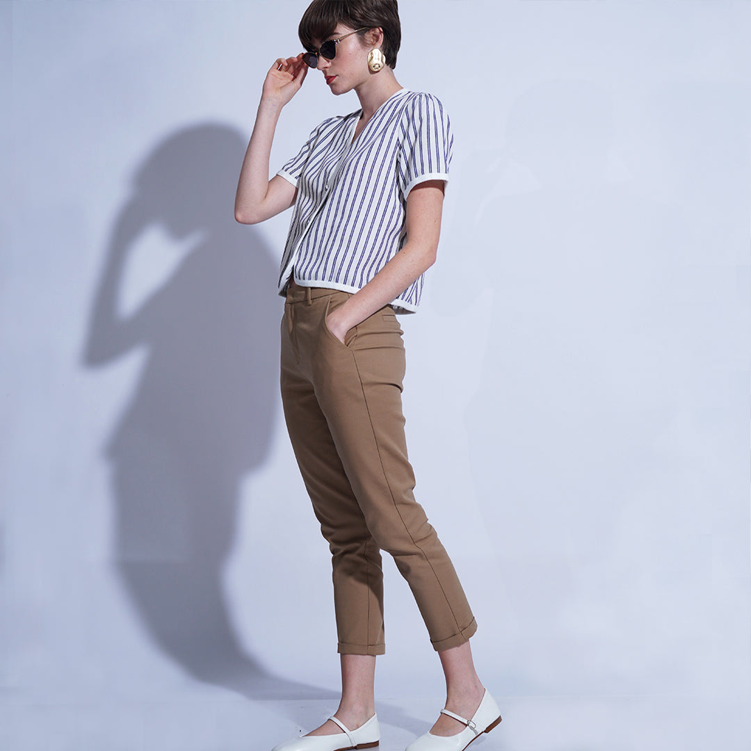 Crizelle Slim-fit, ankle-length trousers