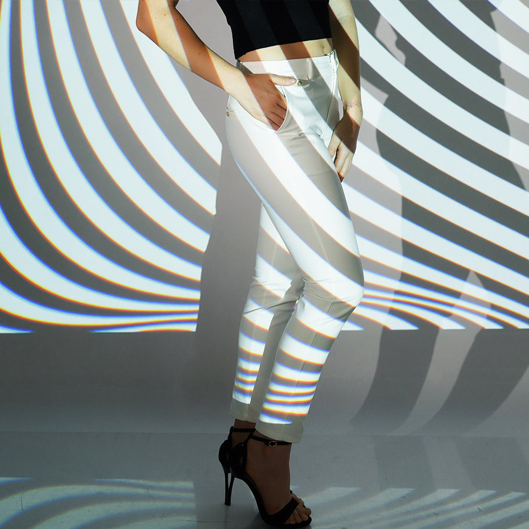 Dexie Mid-Rise Slim Cropped Twill Pants