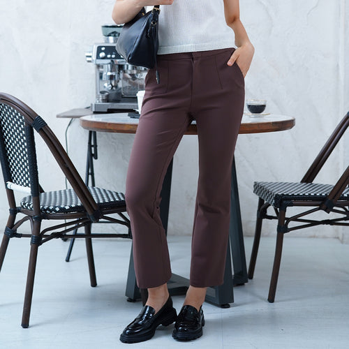 Devine Mid to High Rise Straight-Leg Pants