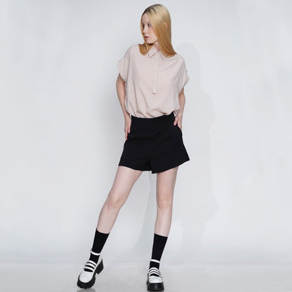 Gelle Crisp High-Waist Shorts