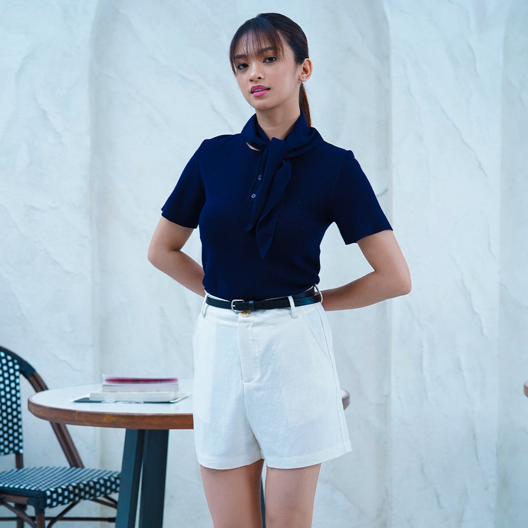 Fana Flat Front Mid-Lenght Shorts