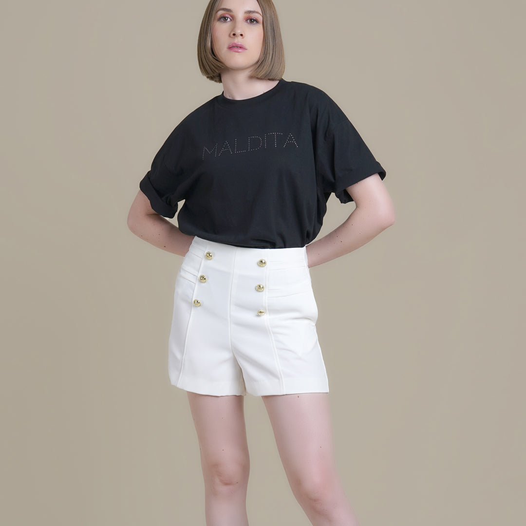 Iona Button Detailed Shorts