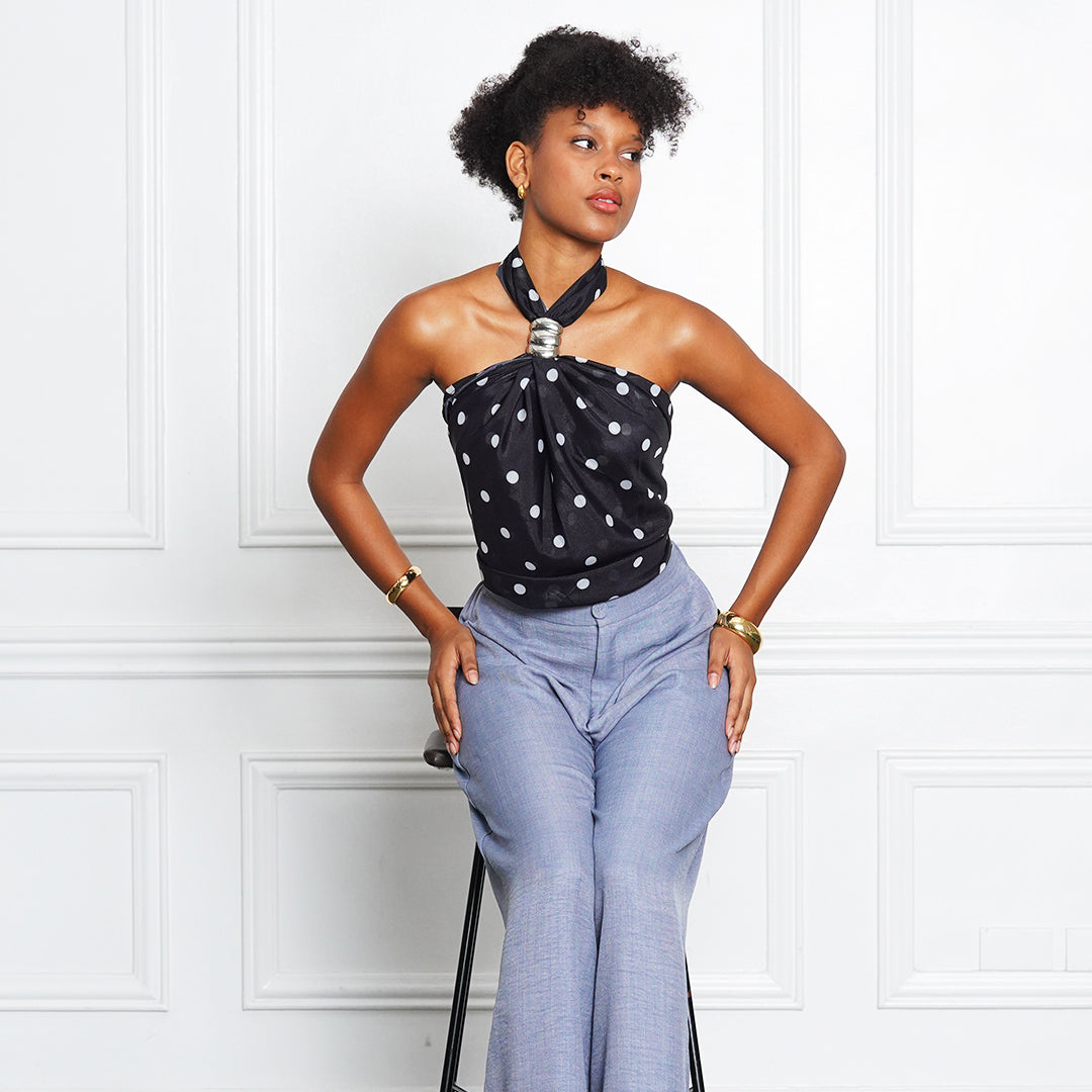 Jennie Scarf Halter Top with Ring