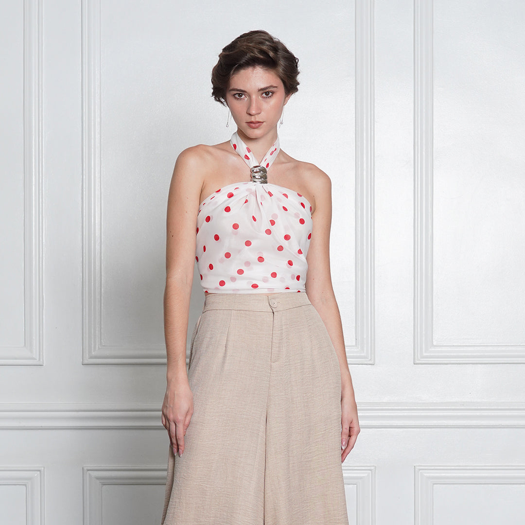 Jennie Scarf Halter Top with Ring