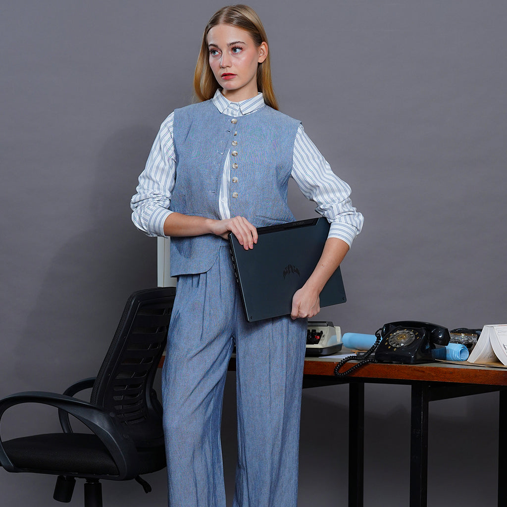 Lydia Artisan Pinstripe Long Sleeve