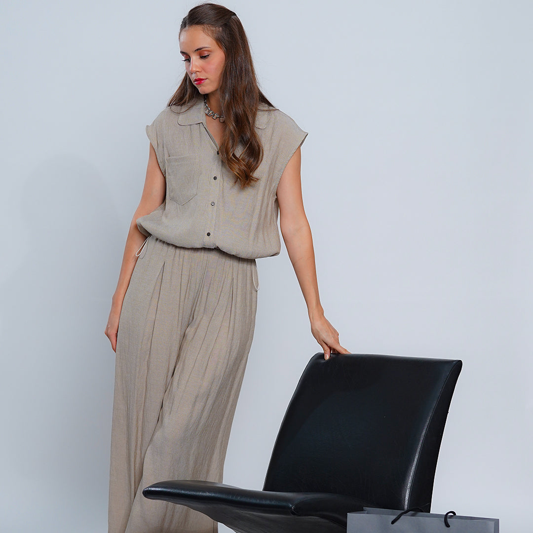 Lucia Sahara Linen-Blend Set