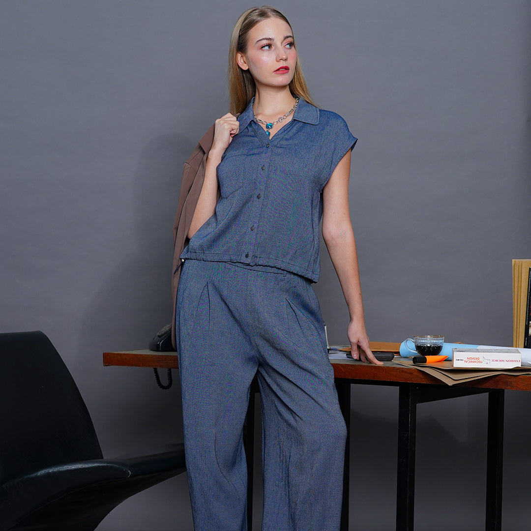 Lucia Sahara Linen-Blend Set