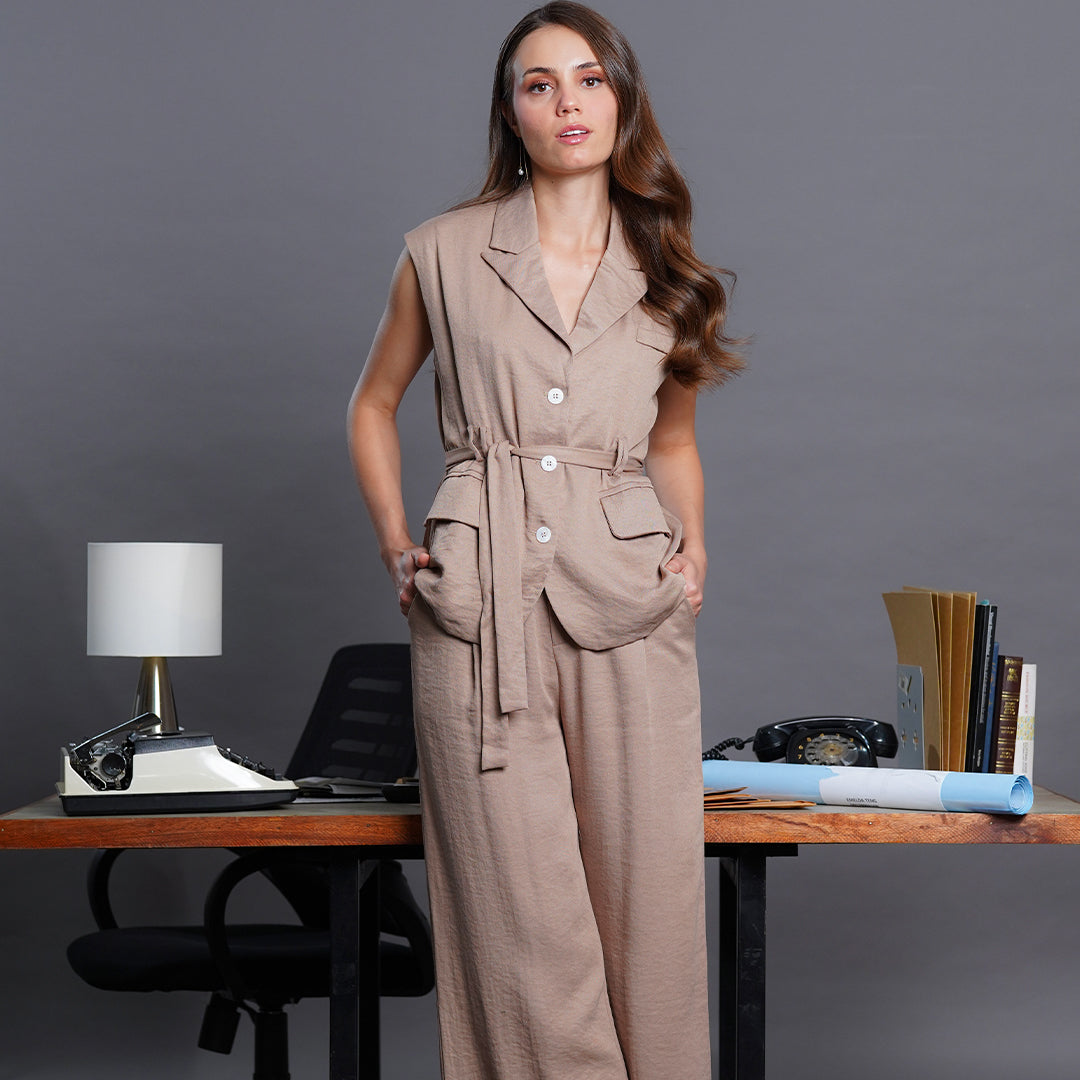 Lucy Ivory Linen-Blend Utility Set