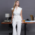 Lucy Ivory Linen-Blend Utility Set
