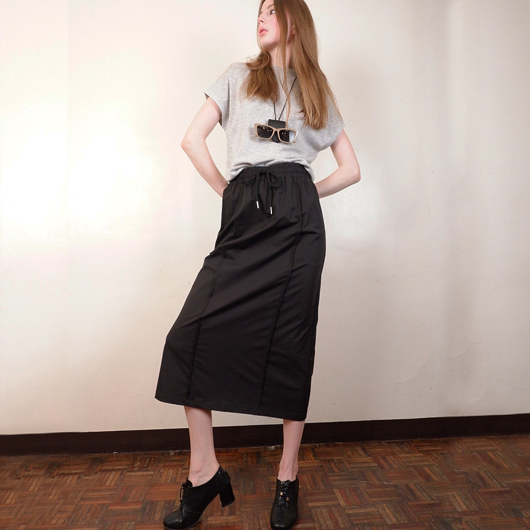 Elena High-Waisted Midi Skirt