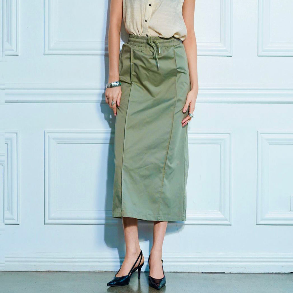 Elena High-Waisted Midi Skirt