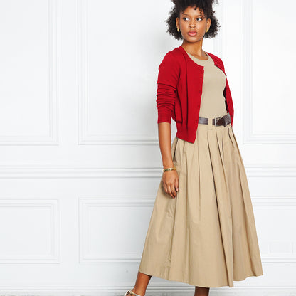 Jerrica High-Waist Defined Midi with Belt