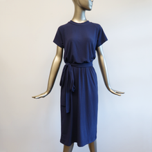 Load image into Gallery viewer, Faye Ribbed knit midi dress w/ self fab tie
