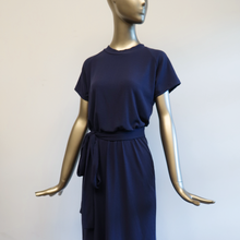 Load image into Gallery viewer, Faye Ribbed knit midi dress w/ self fab tie
