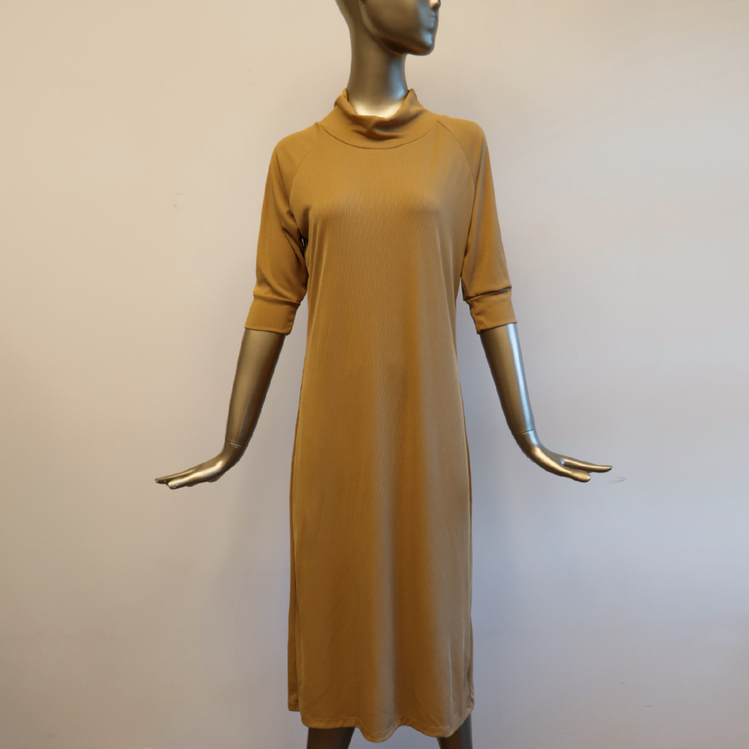 Farrah Cowl neck short sleeves midi dress